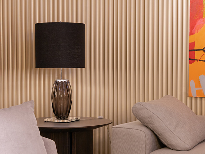 Panel Waves champán de poliestireno con 155 mm de ancho Santa Luzia - Imagen 3